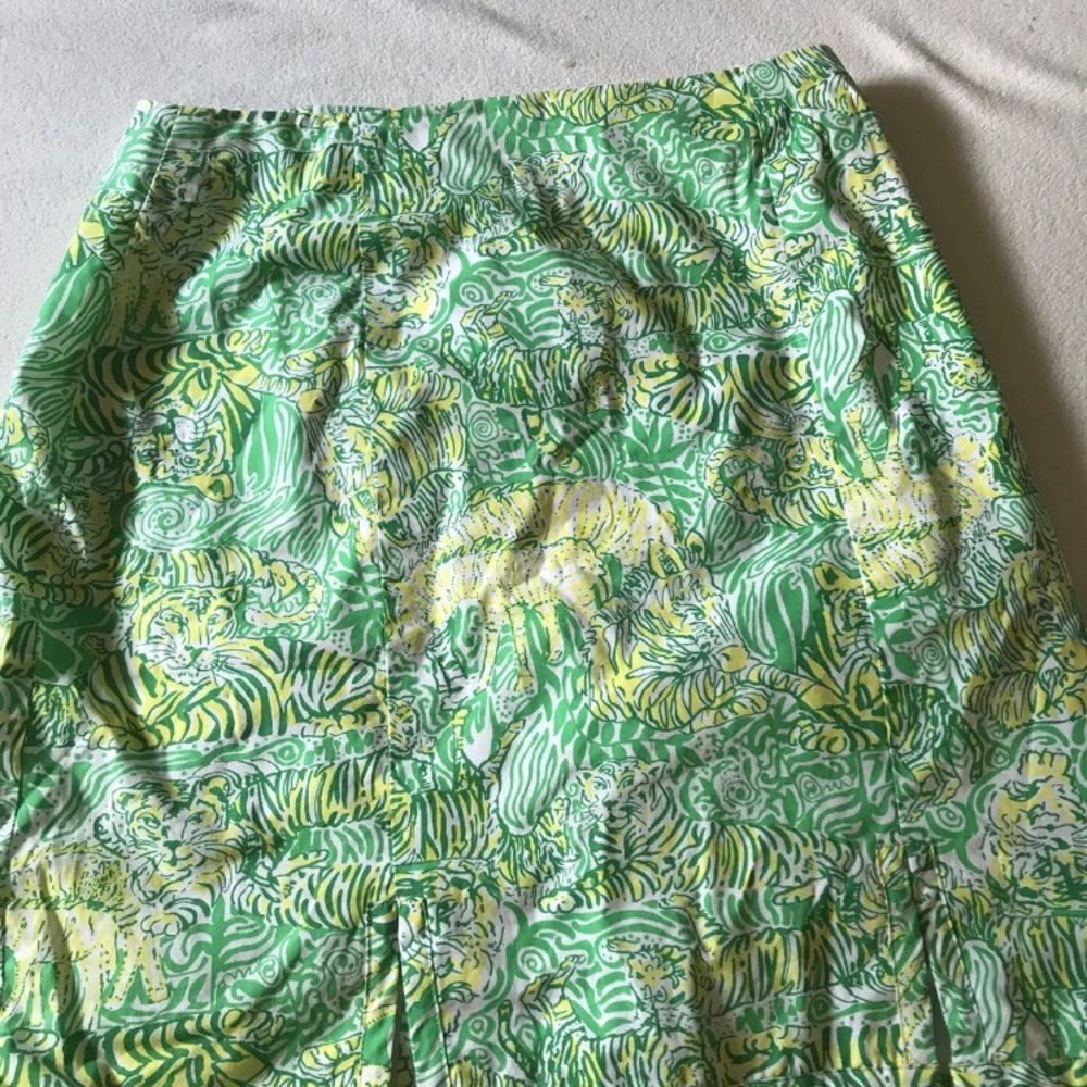 Lilly Pulitzer African animals green skirt size 8